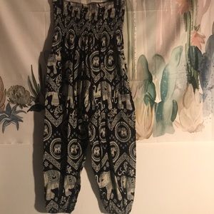 Black Diamond Elephant Pants - Harem Style